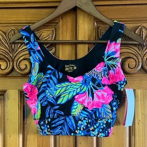 NWT!! Lilly Pulitzer San Remo Sports Bra UP 50+